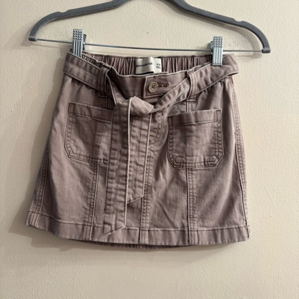 Abercrombie Kids Youth Girls Grey/Tan Cargo Utility Skort Size 9/10